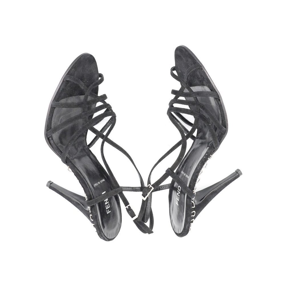 FENDI Chain Detail Suede Sandals - Picture 8 of 13